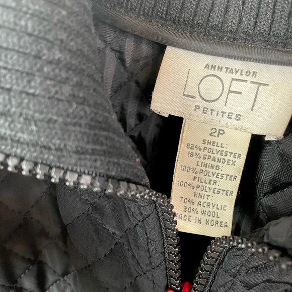 Anna Taylor Loft black jacket with red zippers woman | Size 2P - Picture 3 of 3